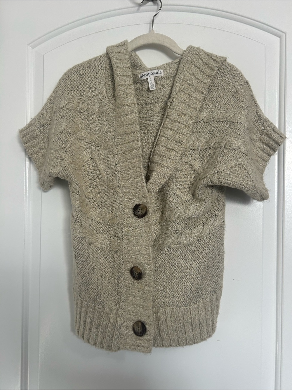 Aeropostale Vintage Style Cable Knit Sweater Top Size L 90s Cottagecore Prairie